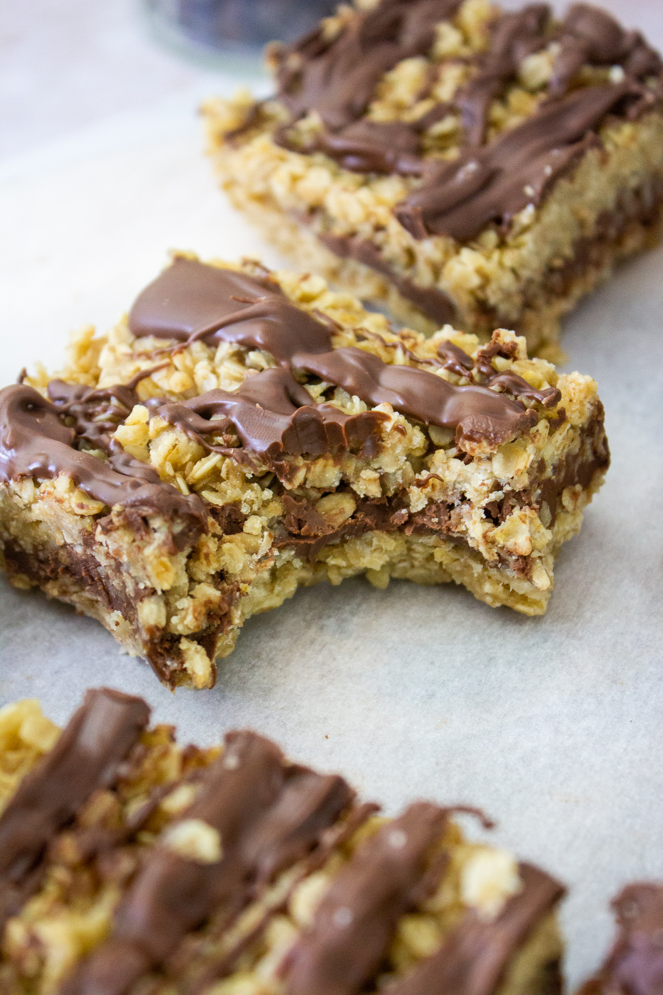 5-ingredient homemade chocolate granola bars 🍫 no sugar!! 