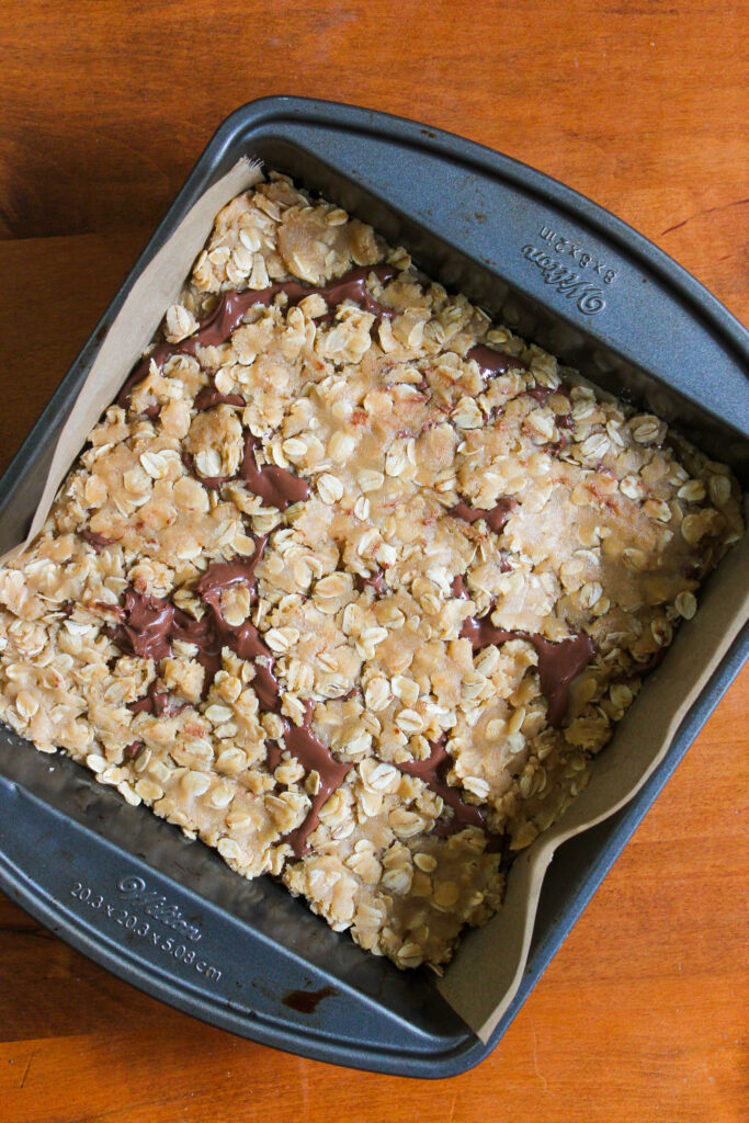 Nutella Crumble Bars Taffey Bakery