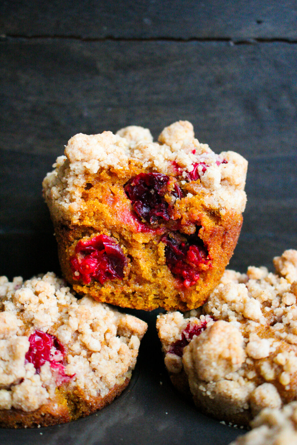 Pumpkin Cranberry Streusel Muffins - Taffey Bakery